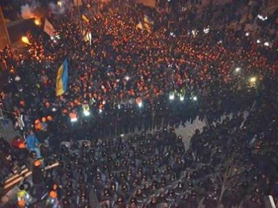 Вторая попытка разгона Майдана в Киеве. Фото: Facebook Олега Панфилова
