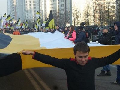 Русский марш в Люблино. Фото: twitter.com/alex_beykin/status/529581901645103104