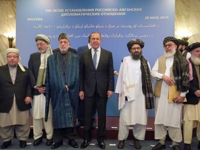 Сергей Лавров с делегациями афганских политиков и движения "Талибан" (запрещено в РФ). Фото: Эмин Джафаров/Коммерсантъ: