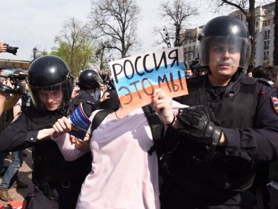 Арестованная Россия (протесты в Москве). Фото: Новая газета