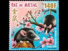 2020-й - год Крысы. Почтовая марка Французской Полинезии