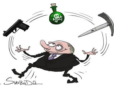 Фатальное жонглирование. Карикатура С.Елкина: svoboda.org