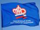 Флан с логотипом Пенсионного фонда России (ПФР). Фото: mfcgos.ru