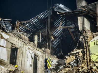 Развалины жилого дома в Кривом Роге после ракетного удара. Фото: news.zerkalo.io