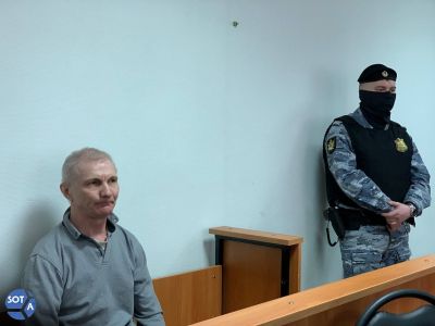 Алексей Москалев в зале суда. Фото: t.me/sotaproject